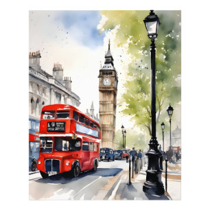 London watercolor art photo print