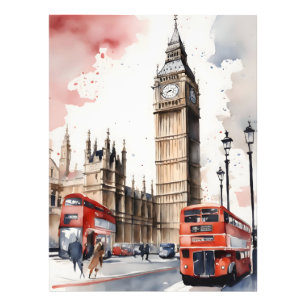 London watercolor art photo print