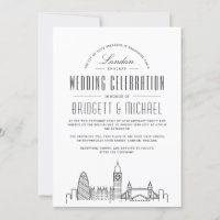 London Wedding | Modern Deco Skyline 
