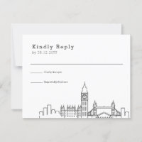 London Wedding | Stylized Skyline RSVP