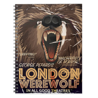 London Werewolf Vintage Movie poster Notebook