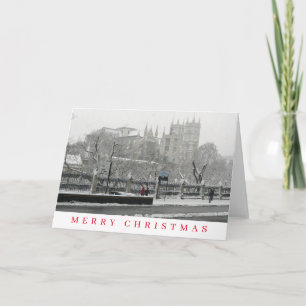 London Westminster Abbey view Christmas card 