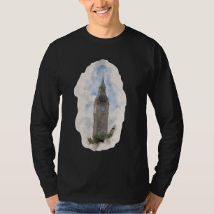 London Westminster Big Ben Elizabeth Tower Clock W T-Shirt