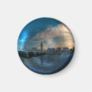 London Westminster Cityscape Photo Ball Magnet