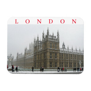 London Westminster in the snow fridge magnet