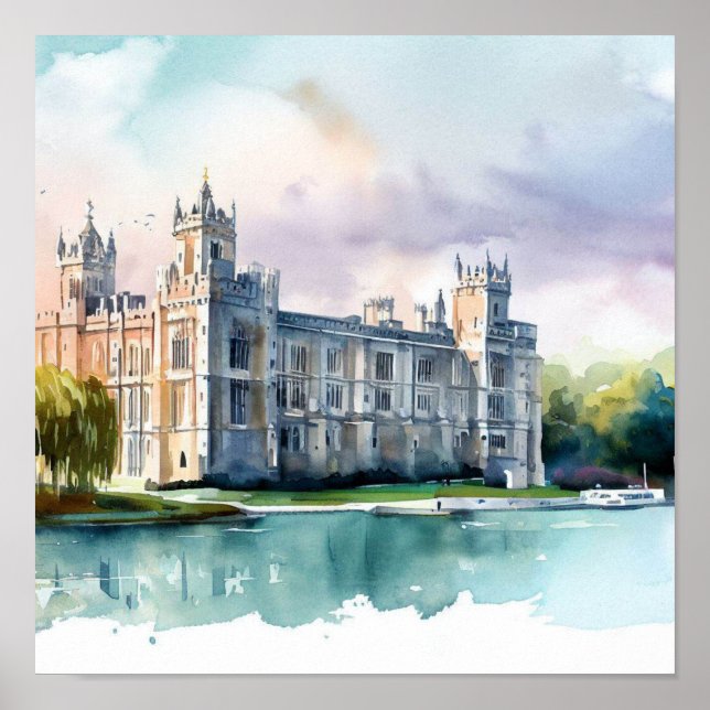 London-Windsor Castle, (B), Watercolor Poster (Front)
