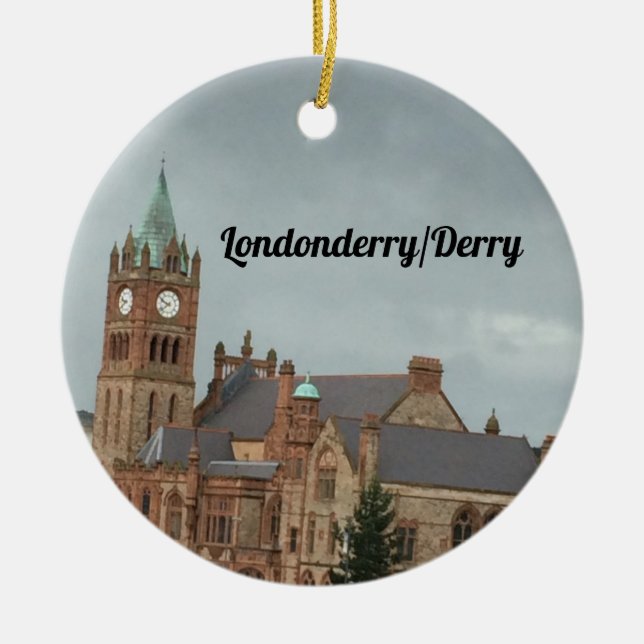 Londonderry Horloge Tour ornement en céramique (Devant)