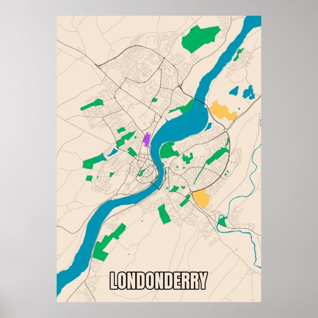 Londonderry Map Poster (Front)