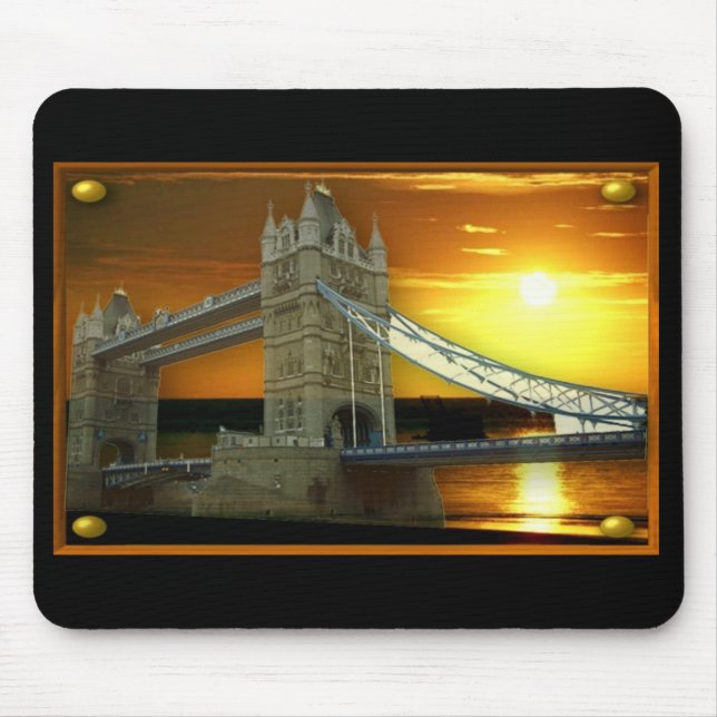 London's Tower Bridge in Fantasy Sunshine Mousepad (Front)