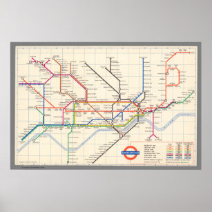 London's Underground Map Poster