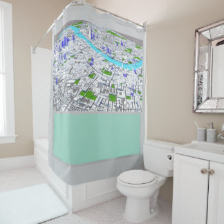 Londres 3D Rideau de douche 2015