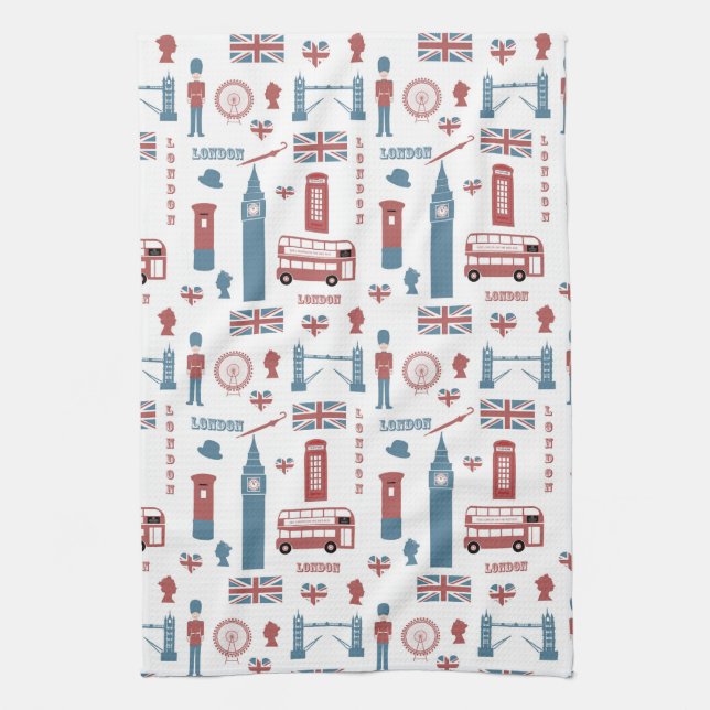Londres Big Ben English Drapeau serviette de cuisi (Vertical)