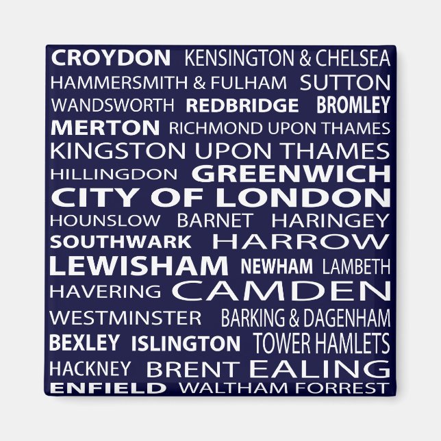 Londres Boroughs Magnet (Devant)