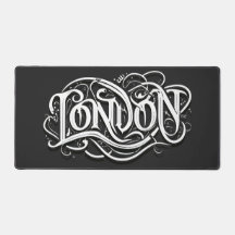 Londres Calligraphie métallique lourde - Londres M