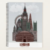 Londres en nuages rouge et vert