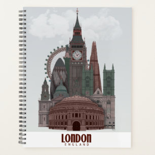 Londres en nuages rouge et vert
