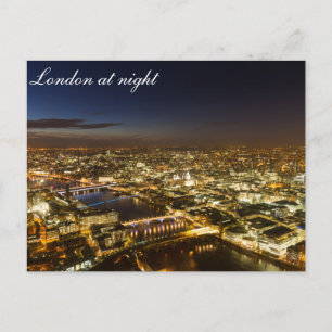 Londres la nuit - Carte postale Air View