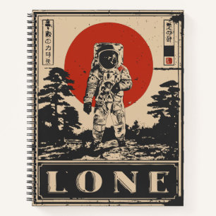 Lone Astronaut Space Explorer Solitude Design Notebook