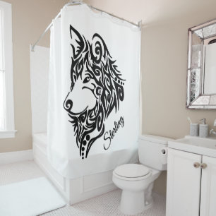 Lone Black Tribal Wolf Personal