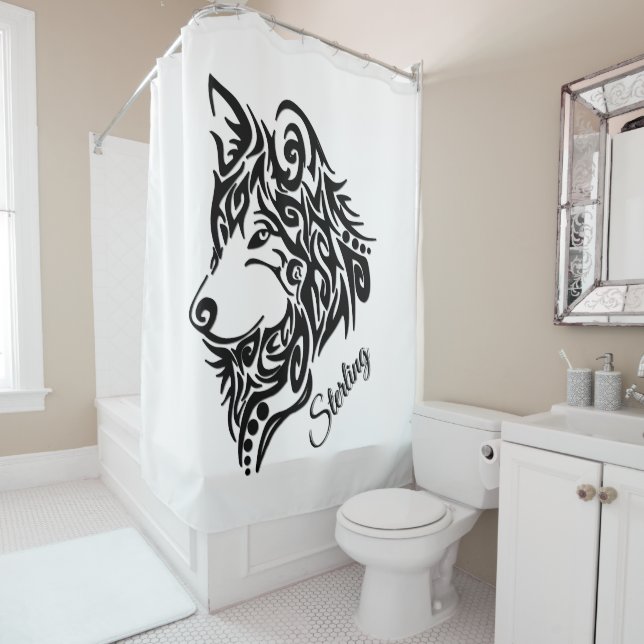 Lone Black Tribal Wolf Personal (In Situ)