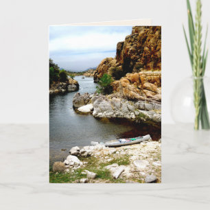 Lone Canoe, Blank Greeting Card