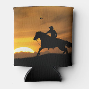 Lone Cowboy Beer Cozy Cup Can Cooler