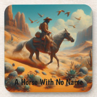 Lone Cowboy in Desert Canyon - Surreal Western Art