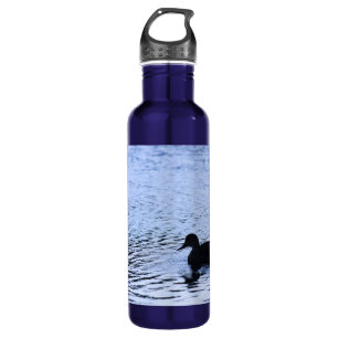 Lone Duck Wildlife Lake Water Ripples Photography 710 Ml Water Bottle