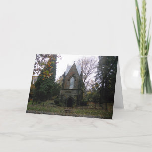 “Lone Fir Cemetery Crypt" Hallowe’en Card #1