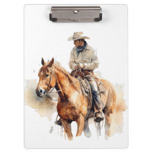 Lone Horizon Watercolor Ranger, custom Clipboard