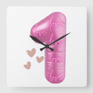 LONE LOVE – Unity, Peace & Positive Vibes Square Wall Clock