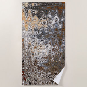 Lone Pine River Abstract 8, 2018 SVP Images Beach Towel