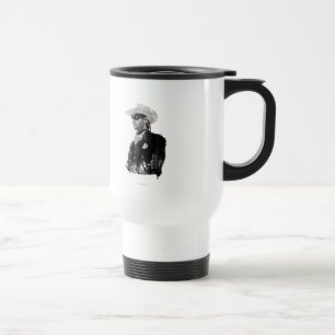 Lone Ranger John Reid - Black and White Travel Mug