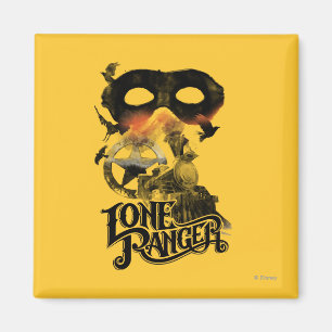 Lone Ranger Train and Mask Magnet