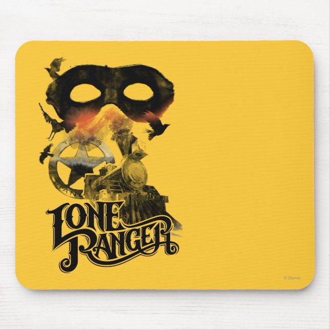 Lone Ranger Train and Mask Mouse Pad (Front)