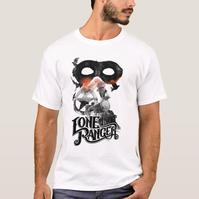 Lone Ranger Train and Mask T-Shirt (Front)