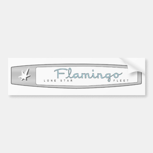 Lone Star Flamingo Bumper Sticker (Front)