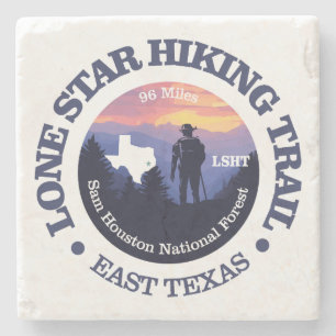 Lone Star Hiking Trail (rd2) Stone Coaster