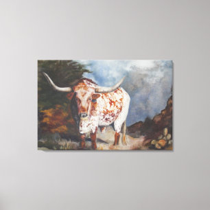 Lone Star Longhorn Canvas Print