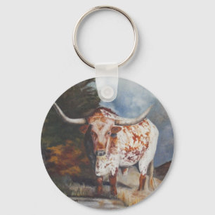 Lone Star Longhorn Keychain