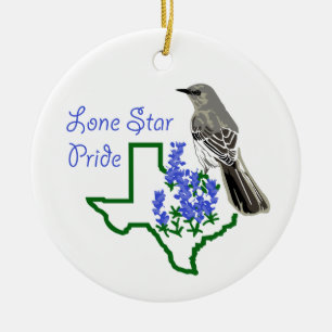 Lone Star Pride Ceramic Ornament