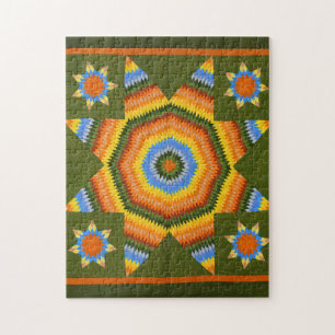 Lone Star quilt Jigsaw Puzzle