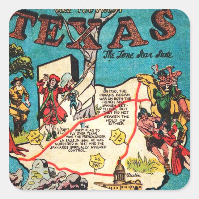 Lone Star State Square Sticker (Front)