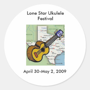 Lone Star Ukulele Festival Merchandise Classic Round Sticker