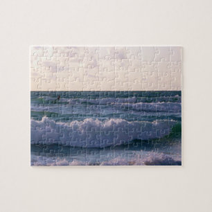 Lone Surfer at Fistral Beach Newquay Cornwall UK Jigsaw Puzzle