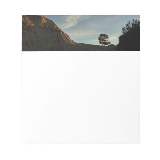 Lone Torrey Pine California Sunset Landscape Notepad (Front)