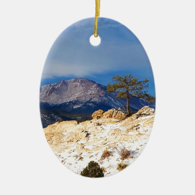 Lone Tree Ceramic Ornament (Front)