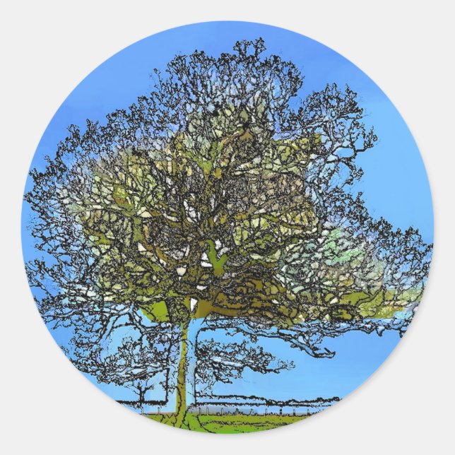 LONE TREE CLASSIC ROUND STICKER (Front)