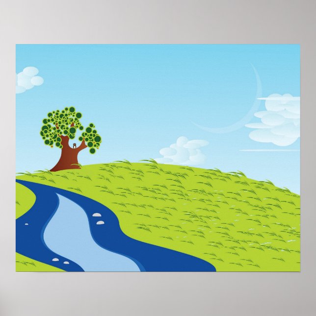 Lone Tree Illustration Poster (Front)