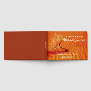 Lone Tree in Red Desert Sand, Celebration of Life Guest Book